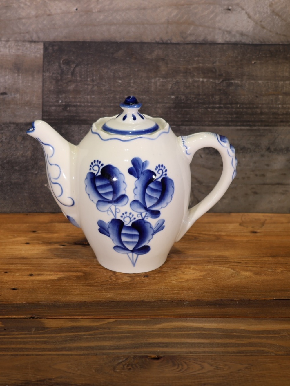Vintage Russian Porcelain GZHEL Coffee/Tea Pot